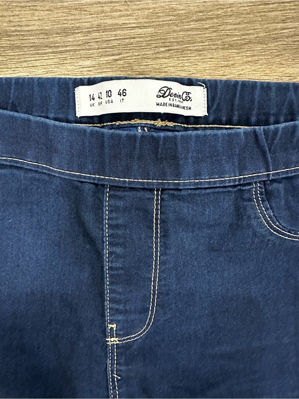 Denim&Co Dark Blue Stretch Jeggings - Slim Fit - Picture 2 of 4